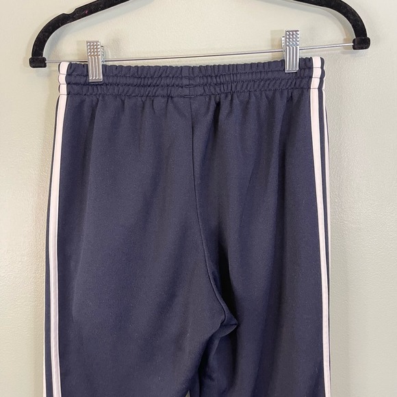 Adidas Men Navy Blue Elastic Waist 3-Stripes Tapered Training Jogger Pants Small - Picture 7 of 9